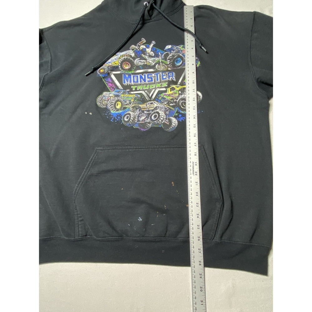 Monster Truckz Hoodie Men's 2XL Black Graphic Monster Truck Pullover - Picture 5 of 7